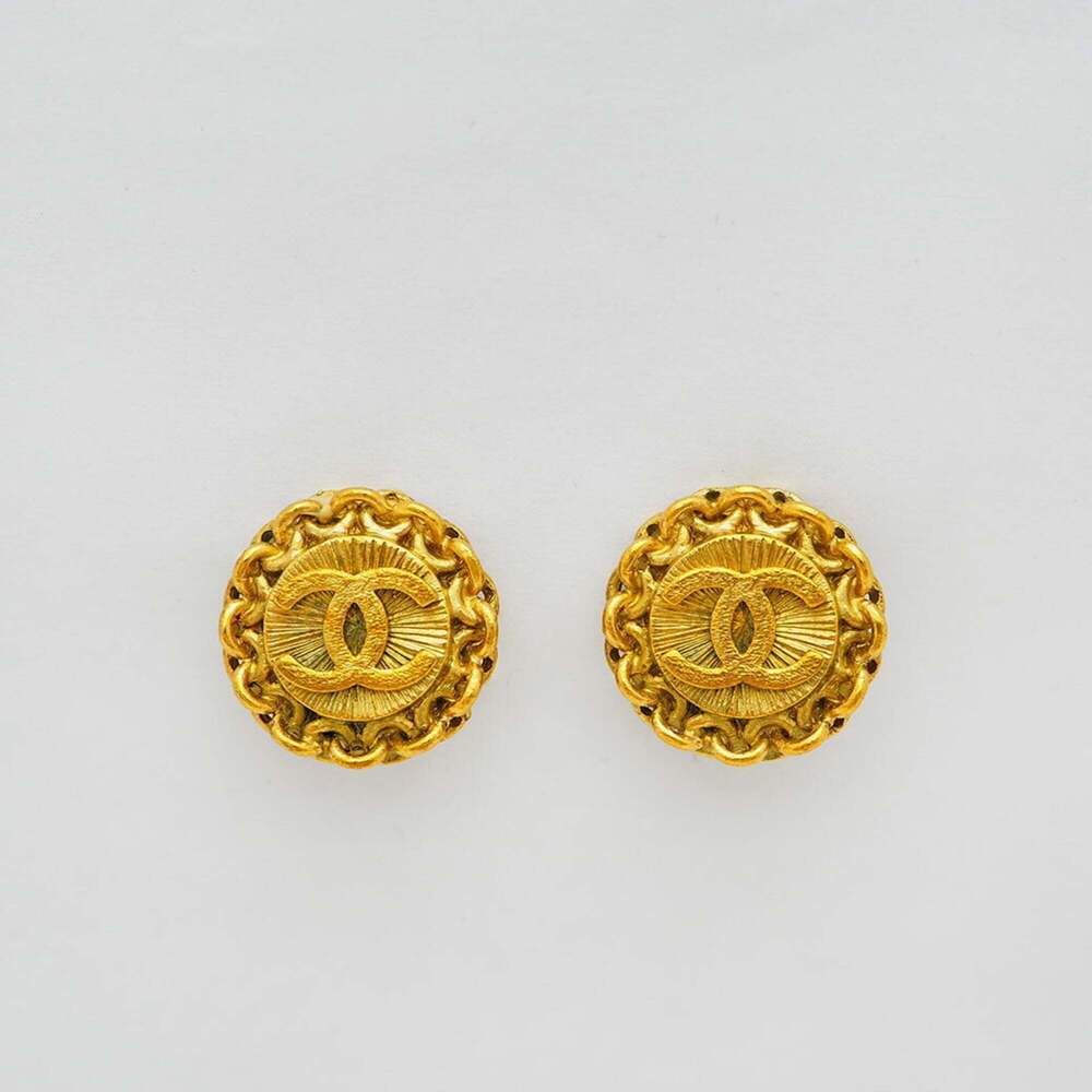 CHANEL Authentic Gold Earrings - Picture 1 of 9